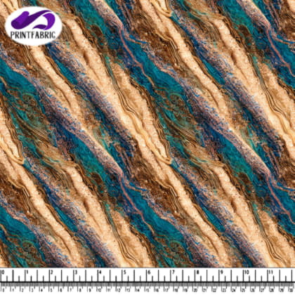 Motif abstrait bleu, brun et doré