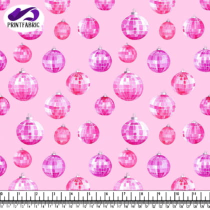 Pattern of Pink Disco Balls