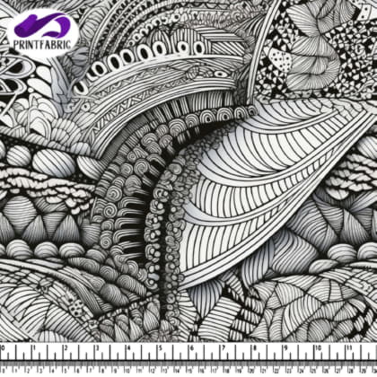 Zentangle Art - Abstract Black and White Drawing