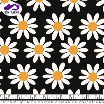 Motif de Marguerites Blanches et Jaunes