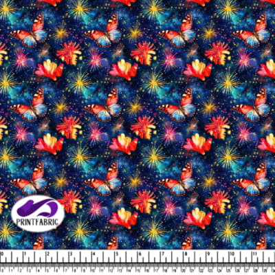 Papillon Coloré sur Fond Abstrait