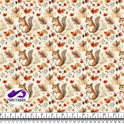 Écureuil parmi les feuilles d'automne