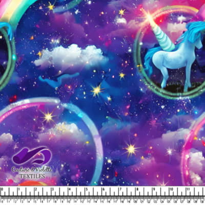 Unicorn and Star Pattern Background