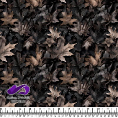 Dark autumn oak leaves