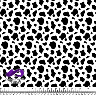 Impression de vache noir et blanc