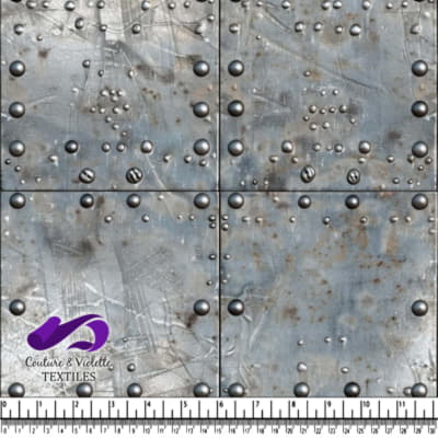 Plaques métalliques industrielles avec texture rouillée et usée