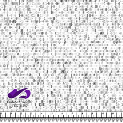 Binary Code Pattern on White Textile Fabric