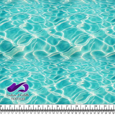 Patron de Surface d'Eau Turquoise avec Réflexions Lumineuses