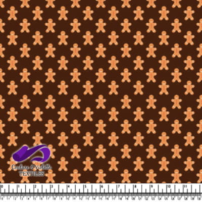 Motif de biscuits en pain d'épice sur fond marron foncé