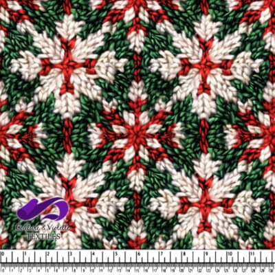 Motif de tissu tricoté sur le thème de Noël