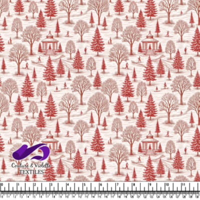 Paysage hivernal de parc avec des arbres sans feuilles et motif de gazebo