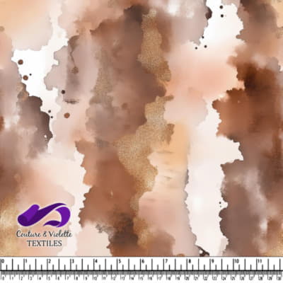 Motif abstrait aquarelle marron et beige avec des bandes verticales