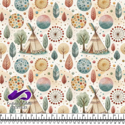 Motif aquarelle en bois avec feuilles de tentes