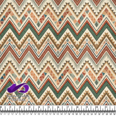 Motif Chevron Azteque Bohémien aux Tons Terrestres