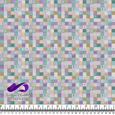 Pastel Winter Inspired Quilt Pattern Textile Design