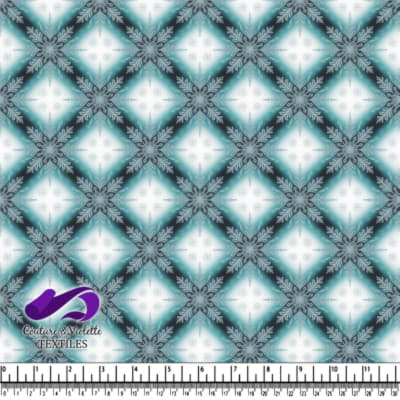 Motif Intriqué de Flocon de Neige d'Hiver avec Fond Dégradé Bleu