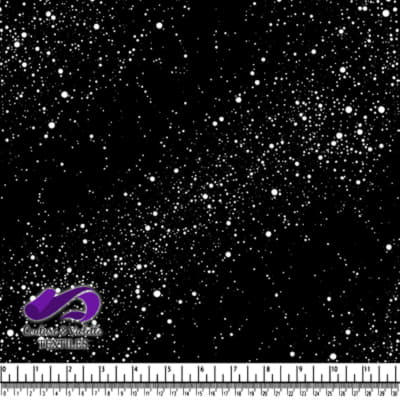 Motif de ciel étoilé noir avec des points blancs