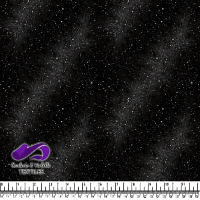 Tissu Nuit Étoilée Noire