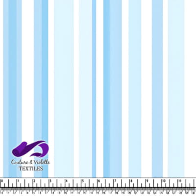 Blue and White Vertical Striped Fabric Pattern