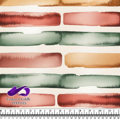 Motif de Rayures Aquarelle en Tons Terre