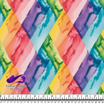 Motif de Diamant Aquarelle Coloré