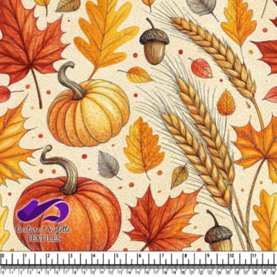 Motif de feuilles et citrouilles de la récolte d'automne