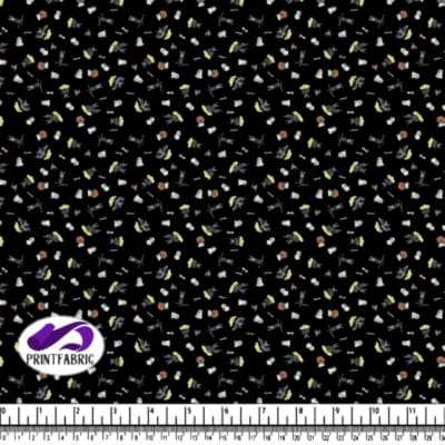 Halloween - Fantômes, chauves-souris et citrouilles - fond noir