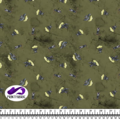 Halloween - Chouette Chauve-souris sur Fond Olive