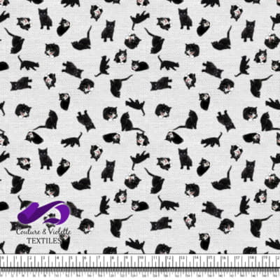 Chat noir - Texture blanche