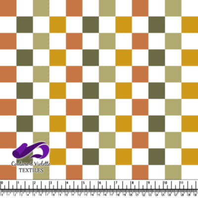 Checkerboard - Golden yellow & olive color