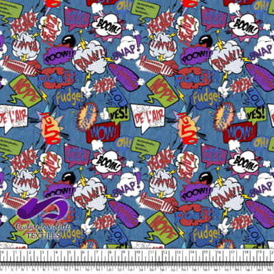 Comic book - Bulles de Dialogue Fudge sur Fond Bleu