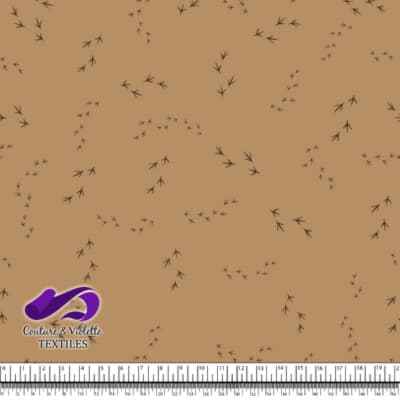 Roosters hens - Footprint on Ice coffee background