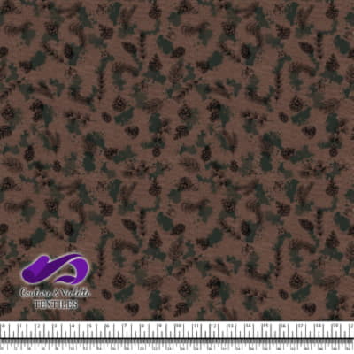 Conifères et Taches Vert Foncé sur Fond Marron