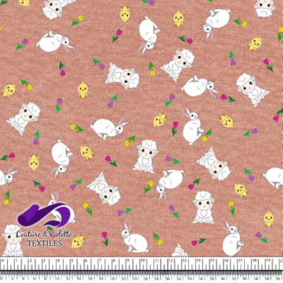 Pâques - Animaux mignons sur fond muted clay