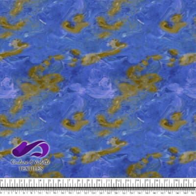 Emulsion resin - Bleu jaune et dorée