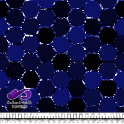 Honeycomb Webb - Grille cosmique - Azure blue