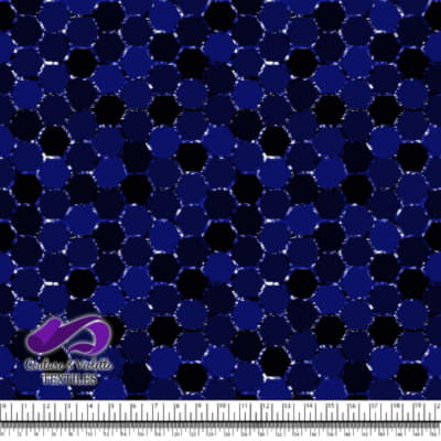 Honeycomb Webb - Grille cosmique - Azure blue