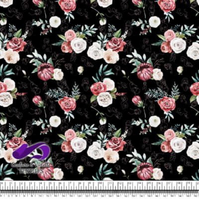 Pour le Rose - Crowns of roses on black background