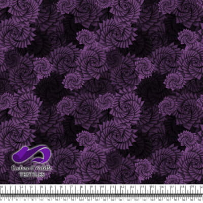 Nature Geometry - Plants on meadow violet background