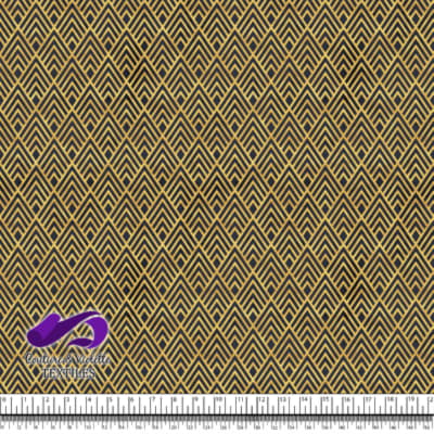 Geo art déco - Triangles dorés - After midnight blue