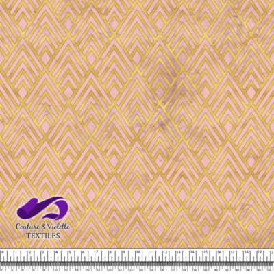 Geo art déco - Triangles dorés - First blush pink