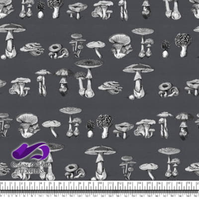 Vintage mushroom - Gravures - Quiet shade gray