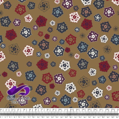 Paisley moderne - Fleurs - Dull Gold