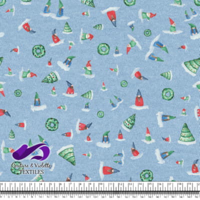 Noël country charm - Gnomes - Clear sky blue