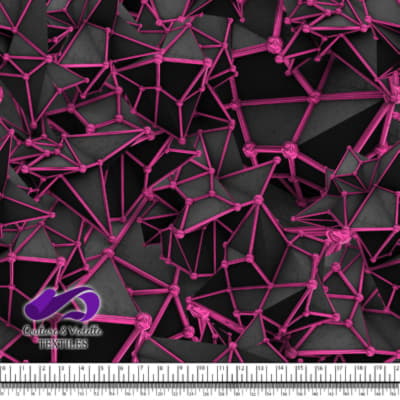 Black polygon - Pink - Chrome