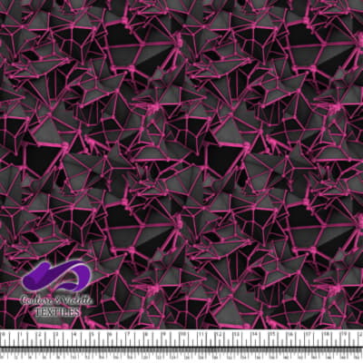 Black polygon - Pink - Chrome