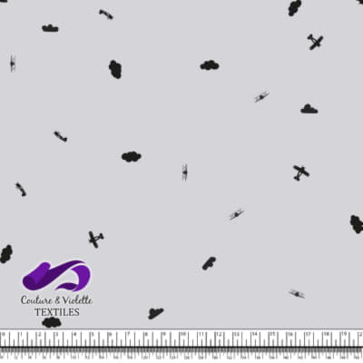 Petit aviateur - avions et nuages - nuage lilas