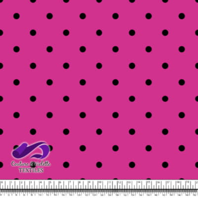 The Pink Doll - Pois noirs - Rose violet