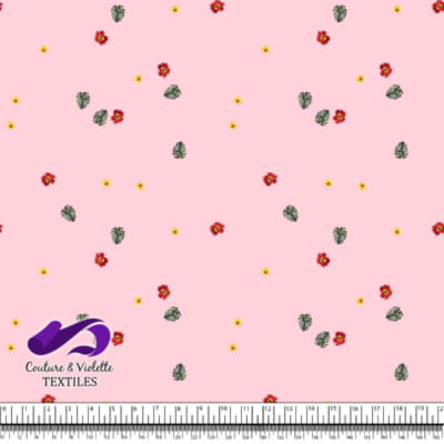 Tropical - hibiscus minimaliste - Rose