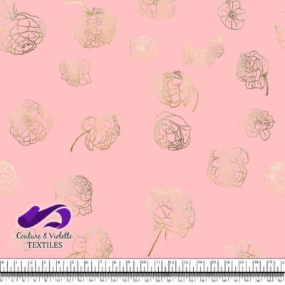 Fleurs automne - Gold - First blush pink